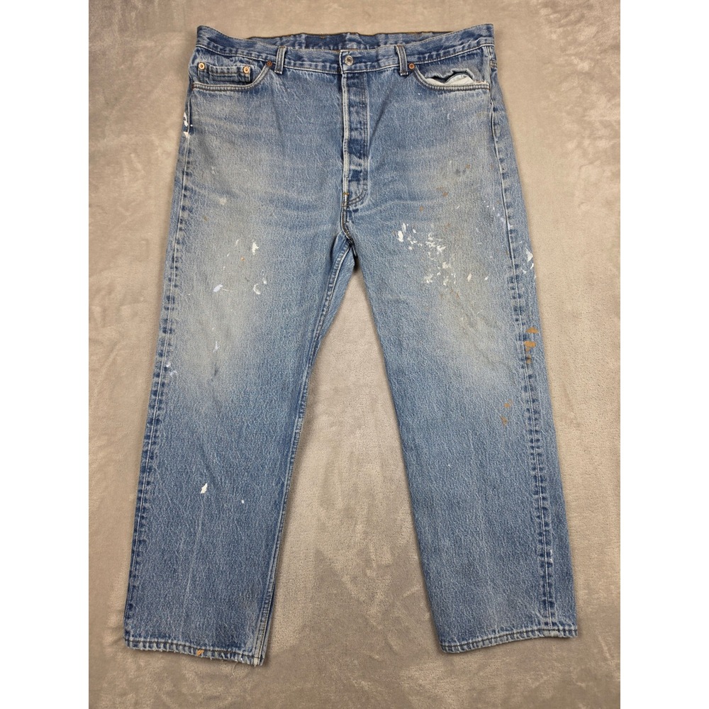 Vintage Levi's 501xx Jeans Mens 44x30 Fit 42x29 Blue Distressed USA Made 80s 90s